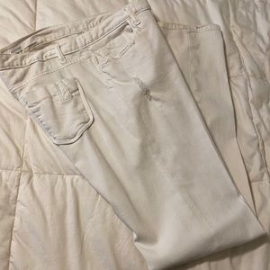 Black orchid distressed off white jeans